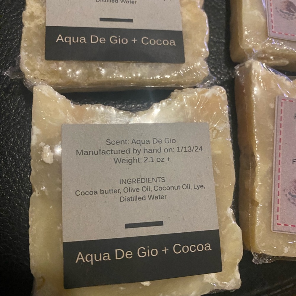 6 of the 2.1 oz + Aqua De Gio scented bars of soap